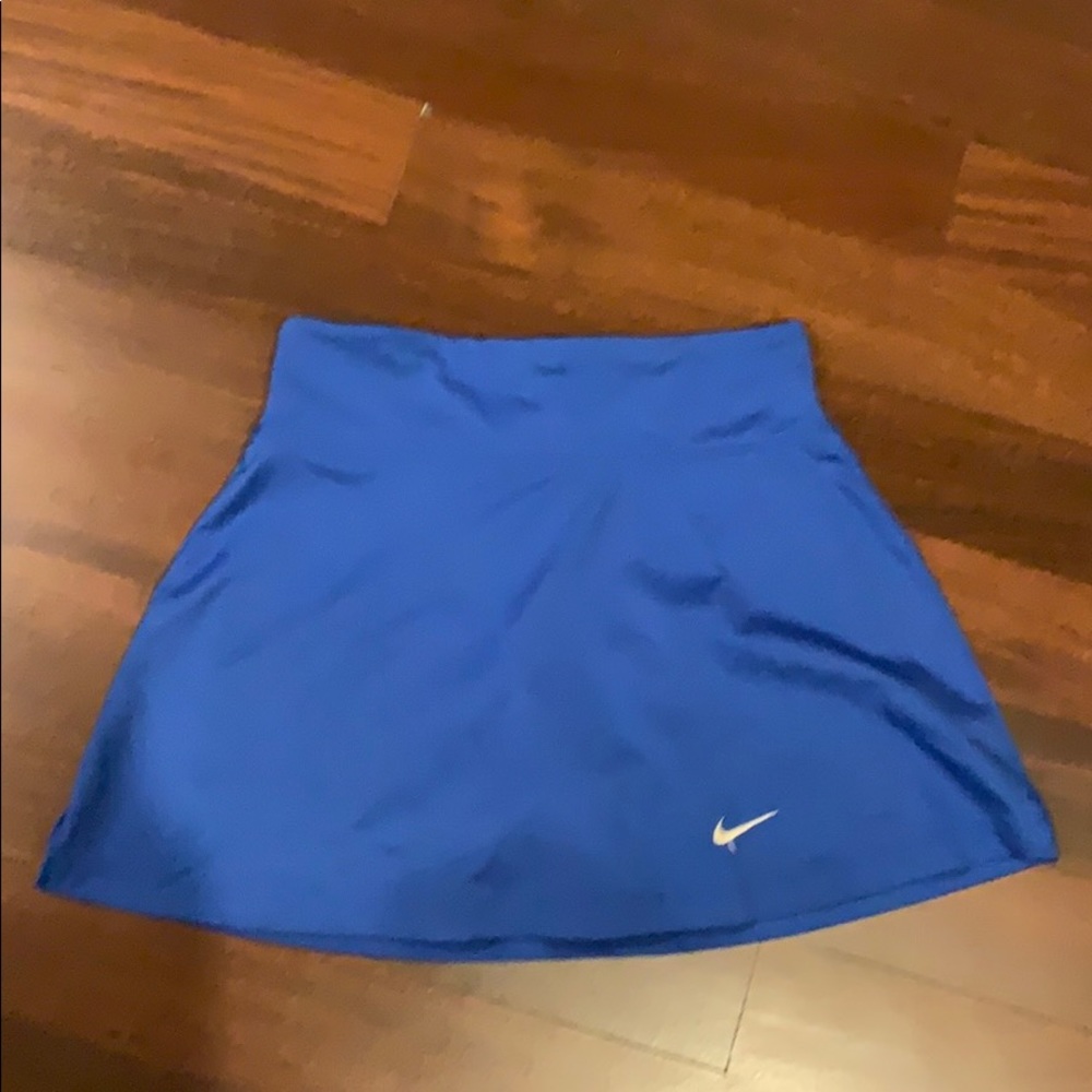 Blue Nike tennis skirt